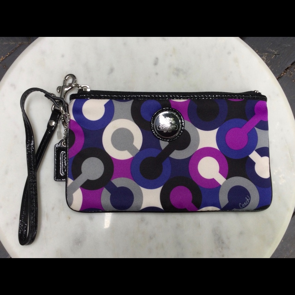 NWOT Coach Satin Wristlet